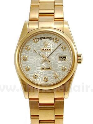 Rolex Computer Face Yellow Gold Day-Date Watch 36mm